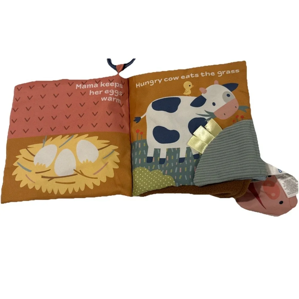 Carters Soft Farm Themed Activity Book With On The Go Activity Clip, Interactive